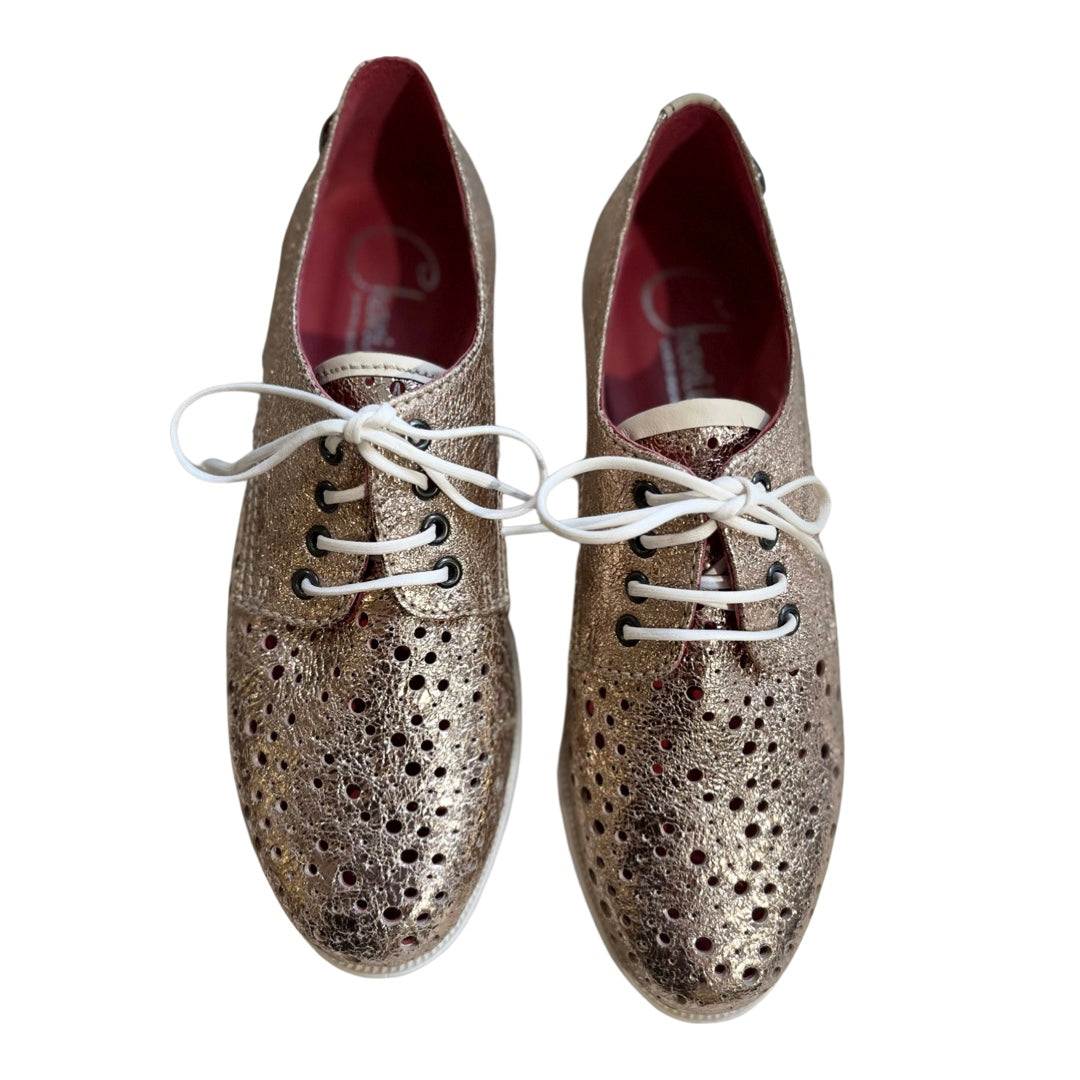 Cordon -Rose gold lace up shoe