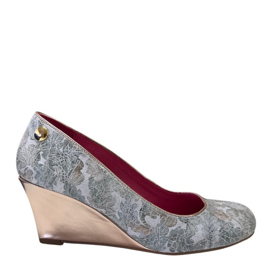 Chavalier-light blue multi print wedge - Chanii B