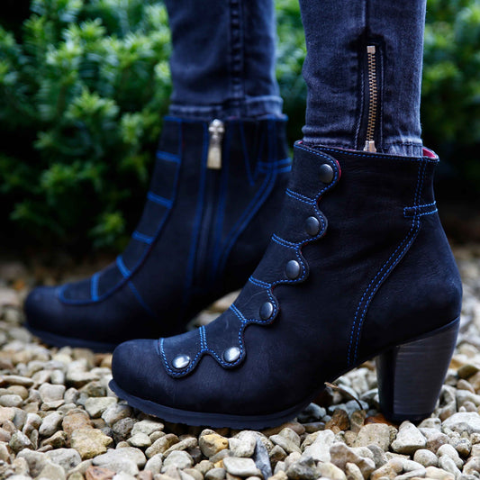 Jour - Black/Blue ankle boot- Last pairs 36 and 41