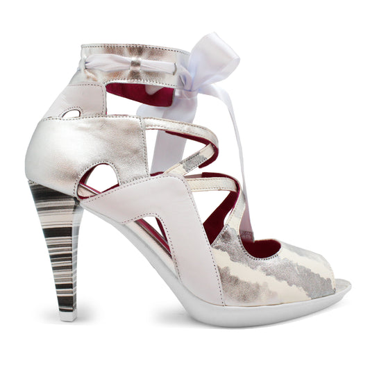 Jupiter - White/Silver Sandal- LAST PAIR 42 - Chanii B