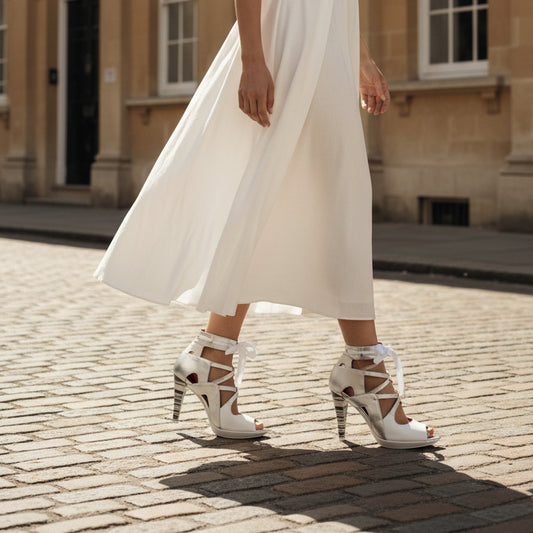 Jupiter - White/Silver Sandal- LAST PAIR 42 - Chanii B