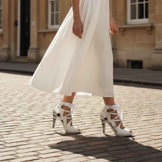 Jupiter - White/Silver Sandal