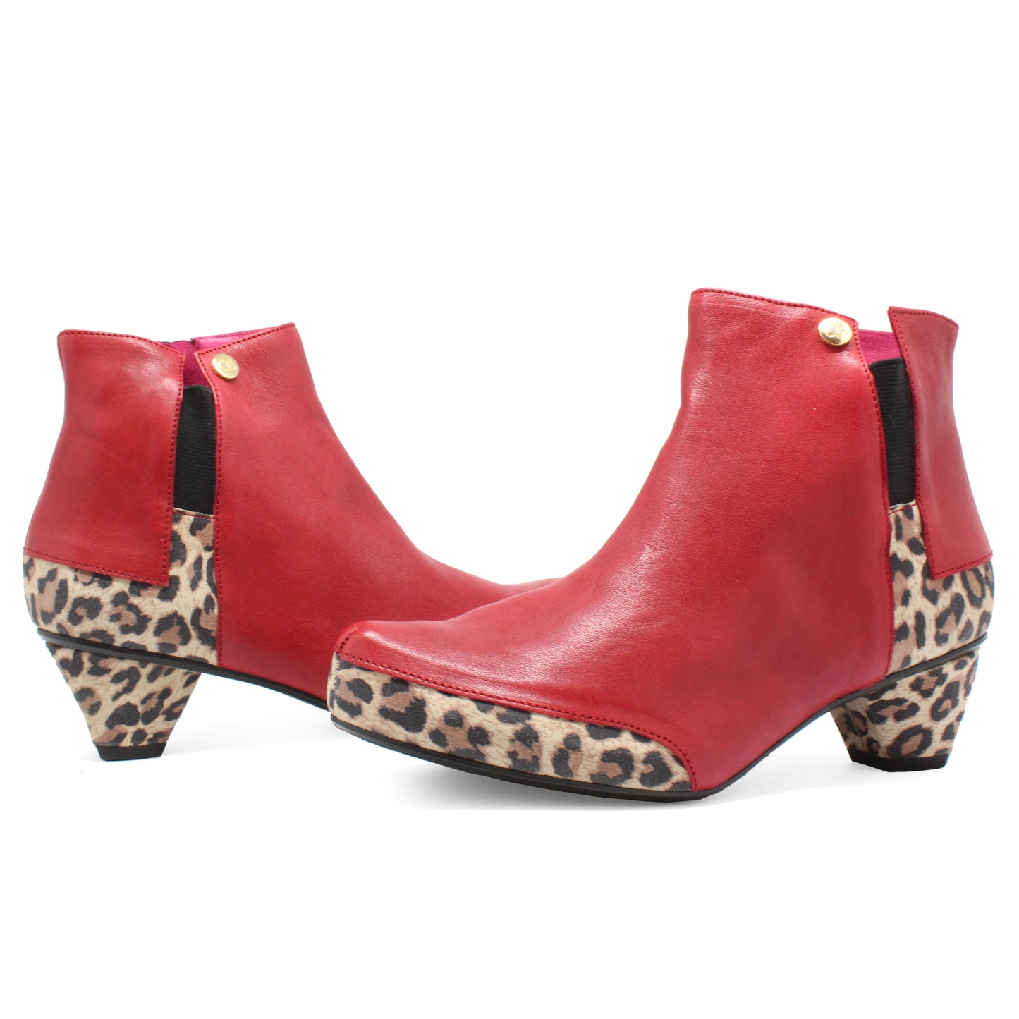 La Rui - Red Leopard- Ankle boot
