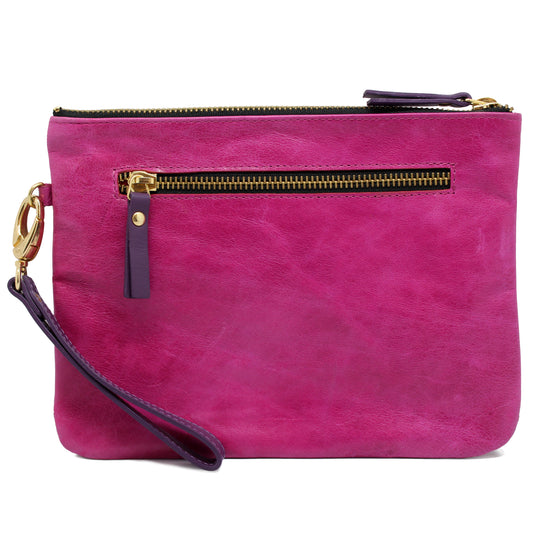 Large Aurelie - Pink clutch bag - Chanii B