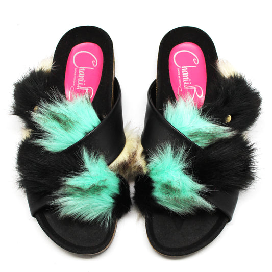 Licorn - Green- Flat Slides- Last pair 37! - Chanii B