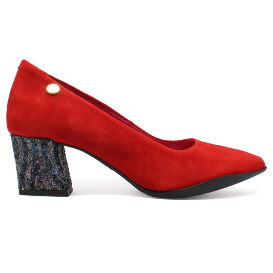 Lu Lu - Red Suede low heel - Chanii B