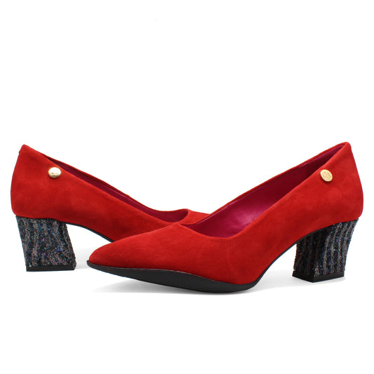 Lu Lu - Red Suede low heel - Chanii B