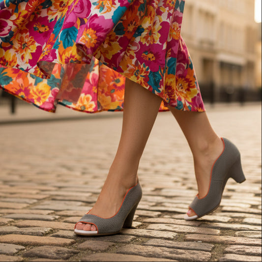 Maison - Grey suede with Orange - Chanii B