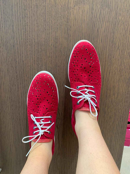 Cordon - Red Suede lace up