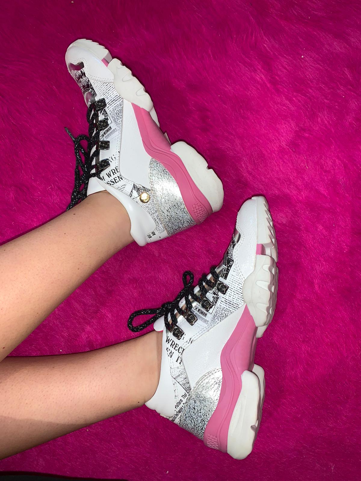 Amuse - Sneaker Newsprint leather - Chanii B