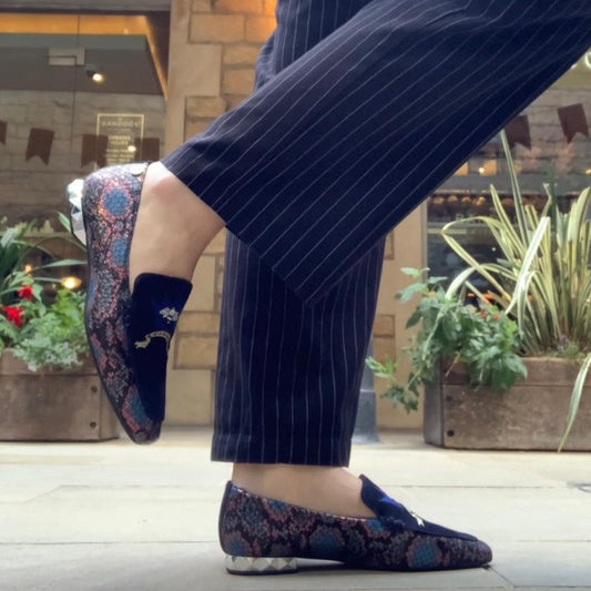 Phase - Navy Suede loafer - Chanii B