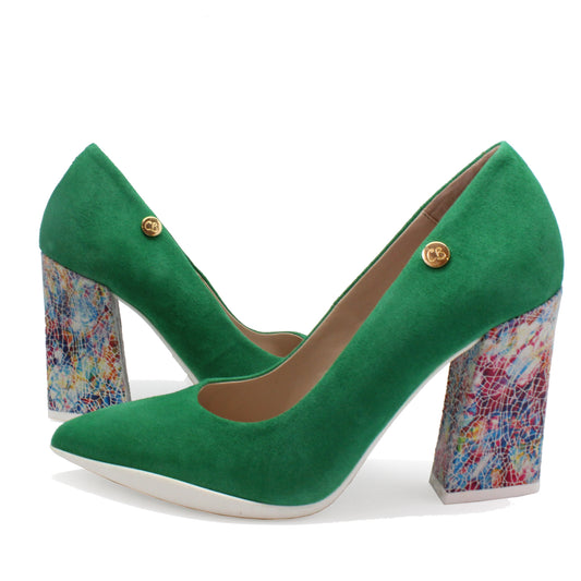 Pailette - Kelly Green high heel shoe - Chanii B