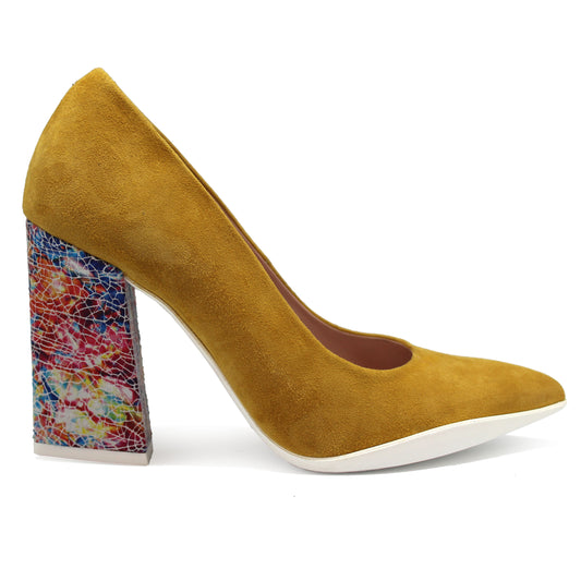 Pailette - Mustard Yellow High heel shoe - Chanii B
