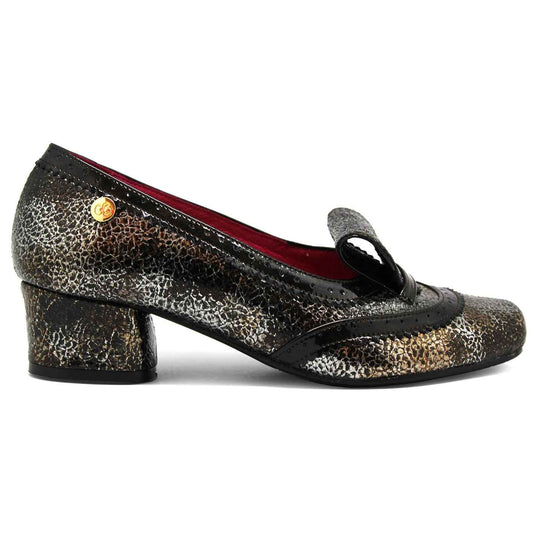 Persi - Bronze/Pewter low heel shoe- last pair 36 and 37