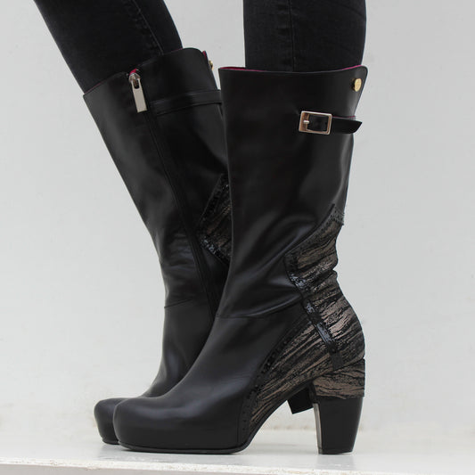 Persimmon - Black cork Boot - Chanii B