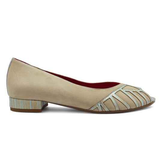 Peruse - Natural/Mint flat shoe - Chanii B