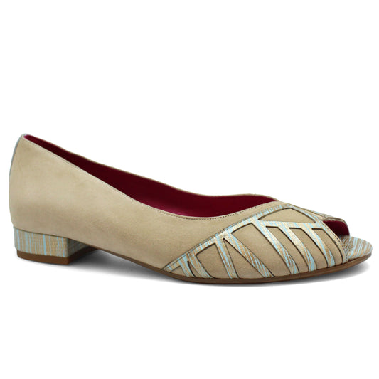 Peruse - Natural/Mint flat shoe - Chanii B