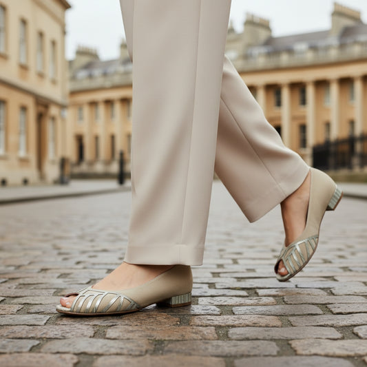 Peruse - Natural/Mint flat shoe - Chanii B