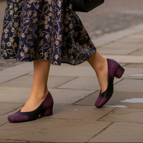 Polo - Purple Stingray Low heel shoe - Chanii B