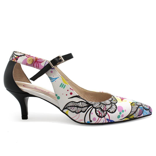 Regal Royal - Doodle White kitten heel - Chanii B