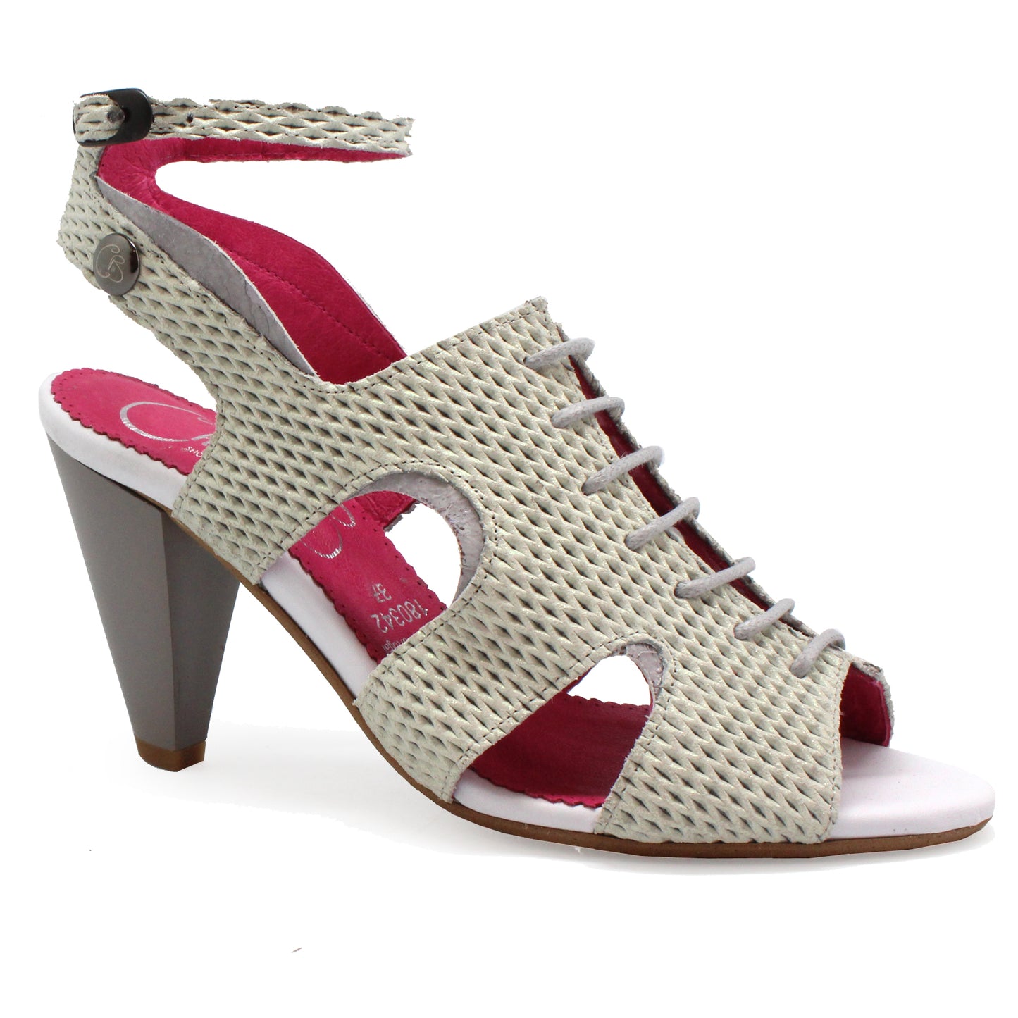 Ritual - White Iridescent heel sandal - Chanii B