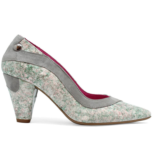 Salon - Grey/Pink- medium heel shoe