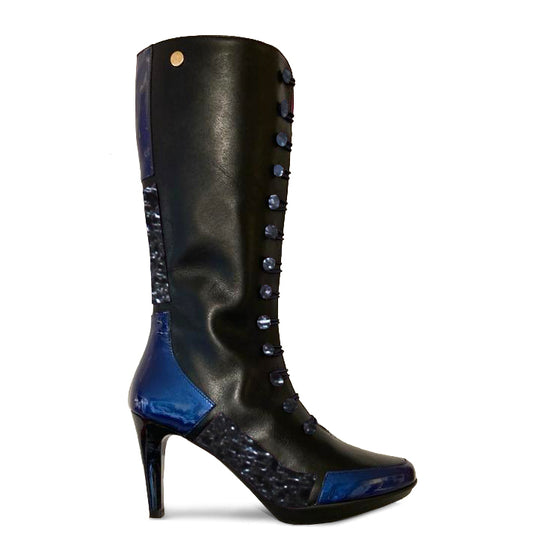 St Laurient - Black/Navy- High leg boot - Chanii B