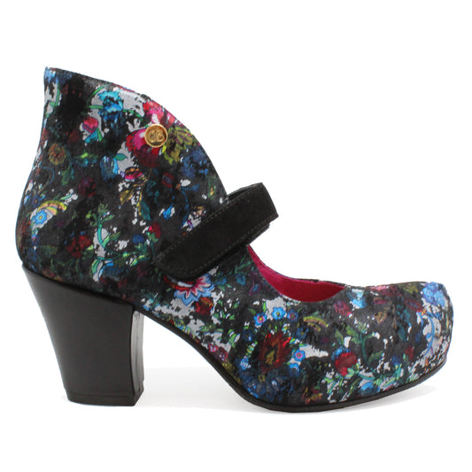 Stylo - Black Antique Floral heel shoes - Chanii B