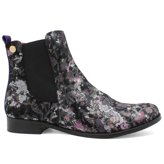 Taille - Grey Antique Floral Chelsea boot - Chanii B