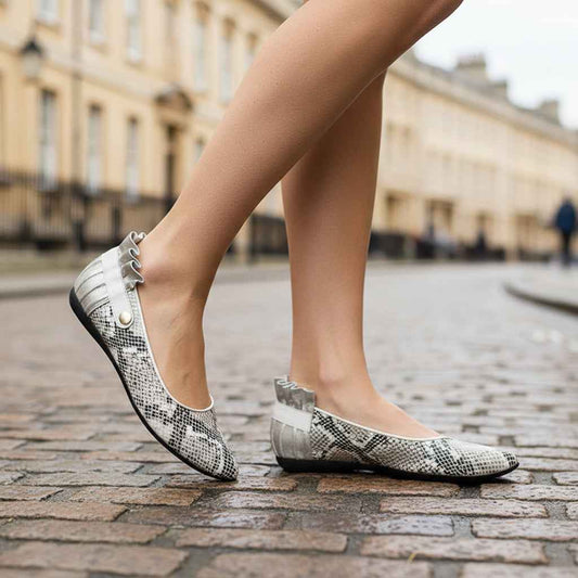Tuille - Ivory snake print- LAST PAIR 37!
