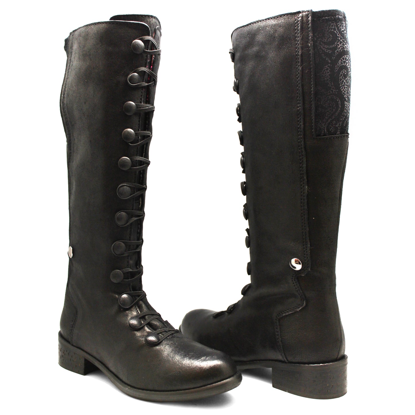 Velvet Black long leg boot - Chanii B
