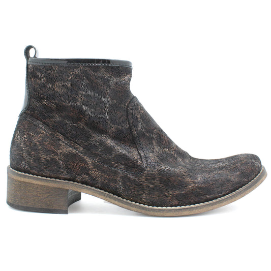 Zipp - Black Leopard ankle boot - Chanii B