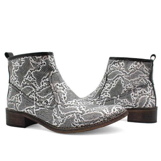 Zipp - Silver Digital print ankle boot - Chanii B