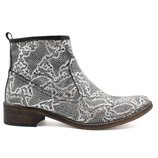 Zipp - Silver Digital print ankle boot - Chanii B