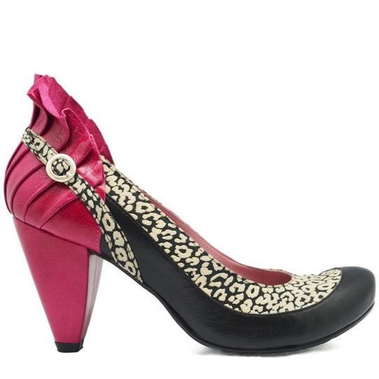 Tresor - Black/Fuchsia heel shoe- Last pair 35 - Chanii B