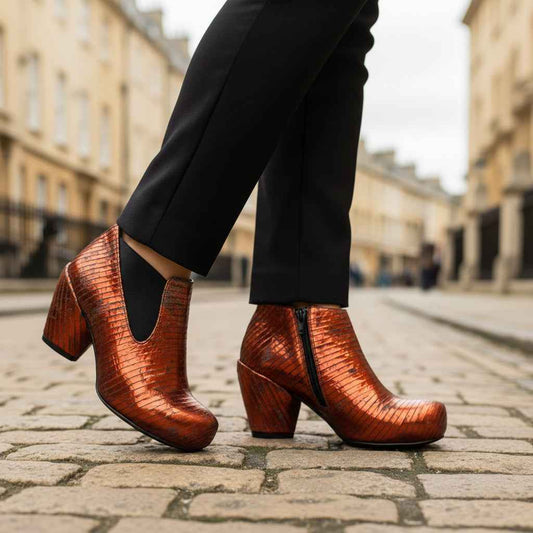Babbette - Copper ankle boot- LAST PAIR 37!