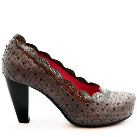 Beau - Grey Pattern dress heel