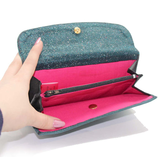 Mula - Teal suede wallet - Chanii B