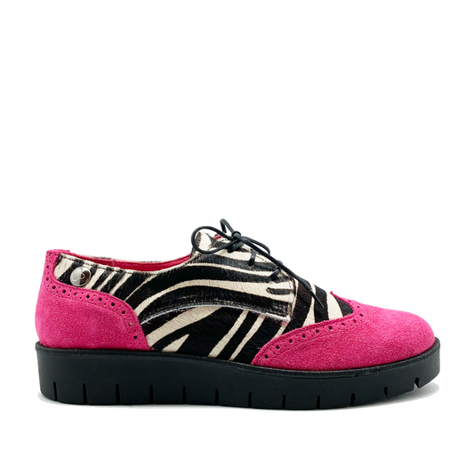 Bolt - Animal print Fuchsia lace up shoe - Chanii B