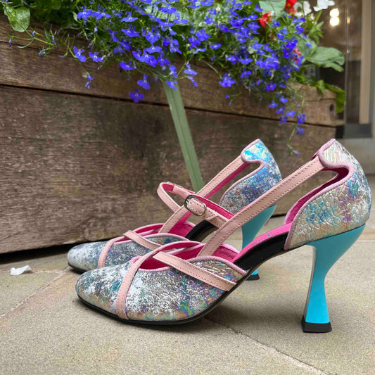 Crime - Pastel Snake Print/Turquoise- mermaid - Chanii B