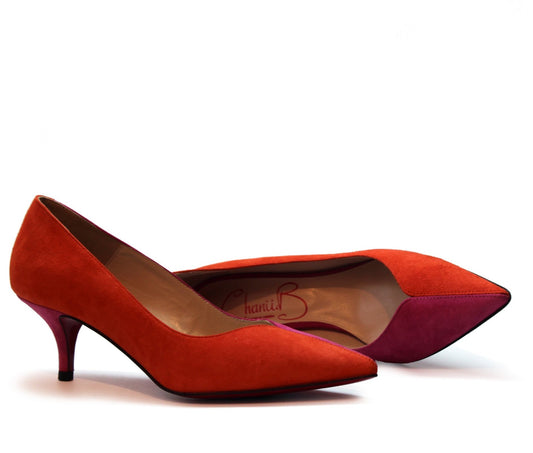 Cruella - Fuchsia/Orange kitten heel - Chanii B