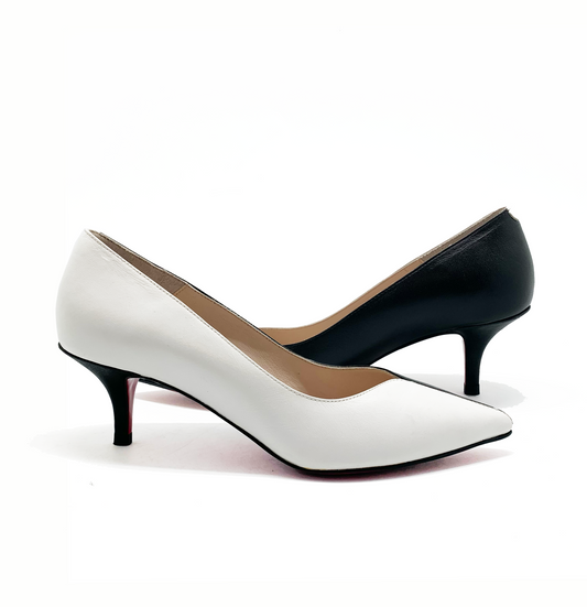 Cruella - Black / White kitten heel - Chanii B