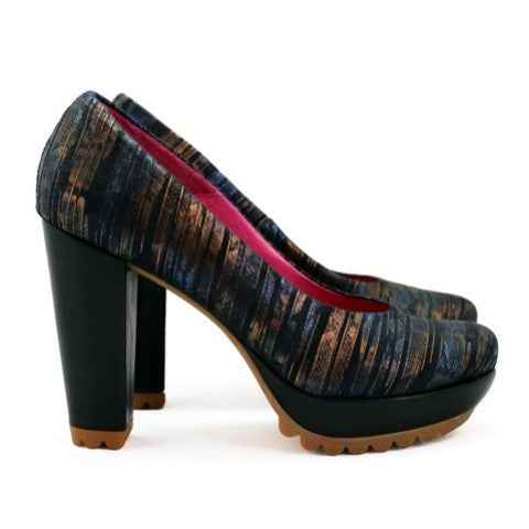 Pate - Blue Bronze stripe- LAST PAIRS 35 AND 36