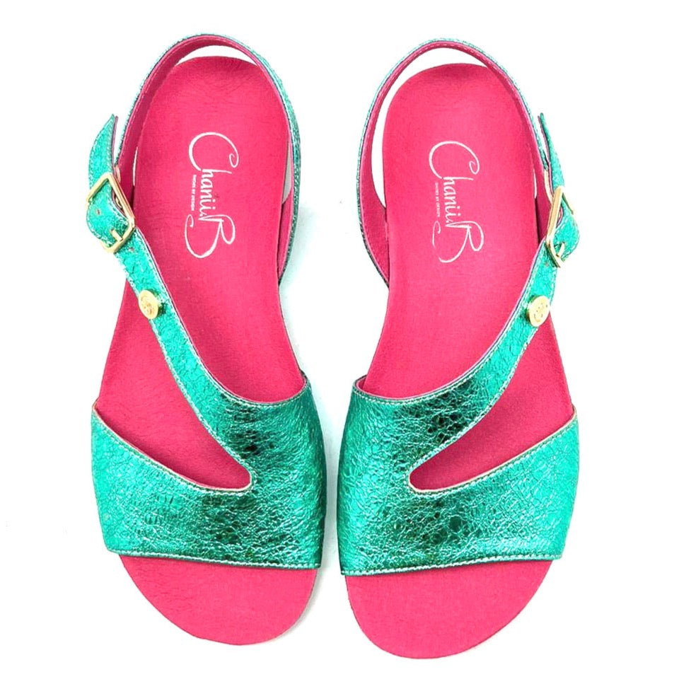 Je Ressin - Aquamarine flat sandal