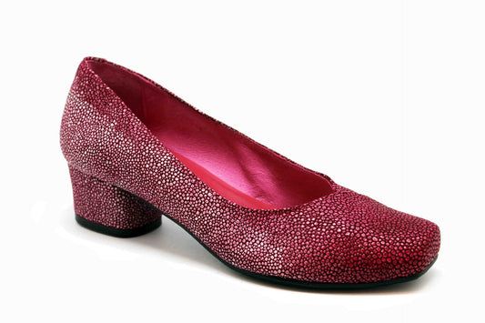 Polo fuchsia low heel shoe - Chanii B