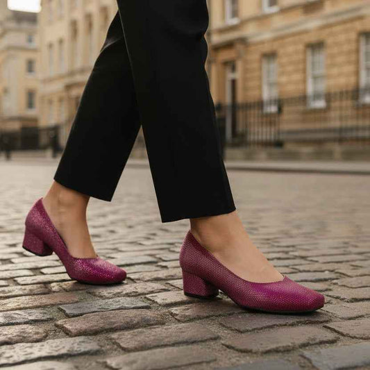 Polo fuchsia low heel shoe- Last pairs 35 and 36