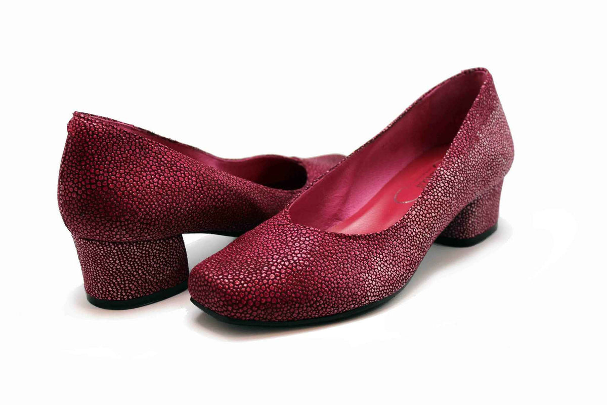 Polo fuchsia low heel shoe- Last pairs 35 and 36
