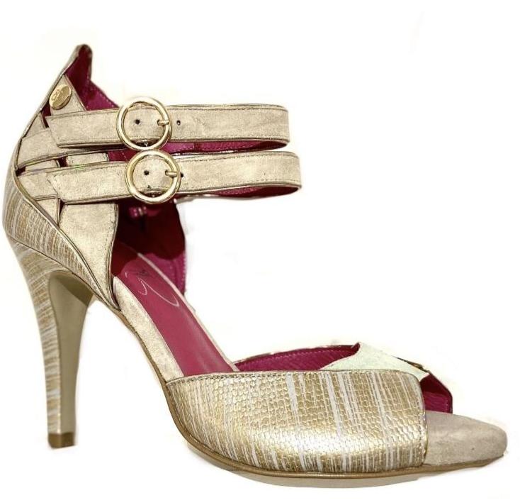 Argent - Gold/Aqua high heel sandal