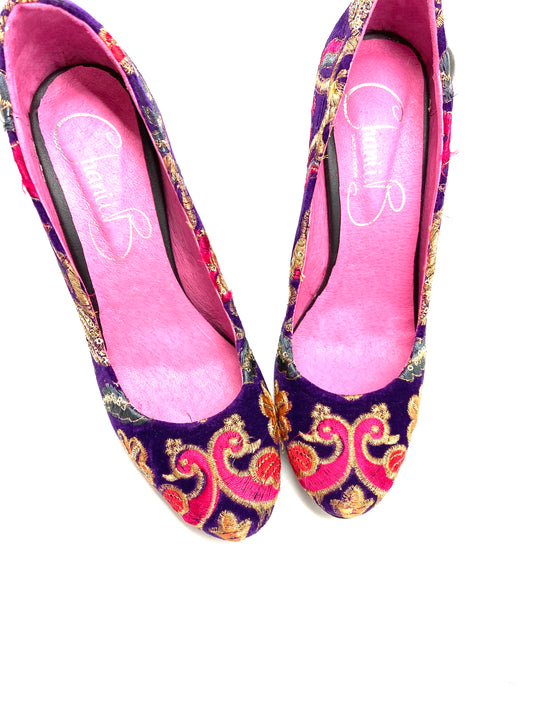 Inglaterre - Royal Purple velvet dress heel - Chanii B