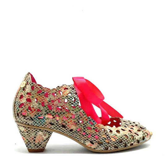 Luca -Nude multi print low heel - Chanii B